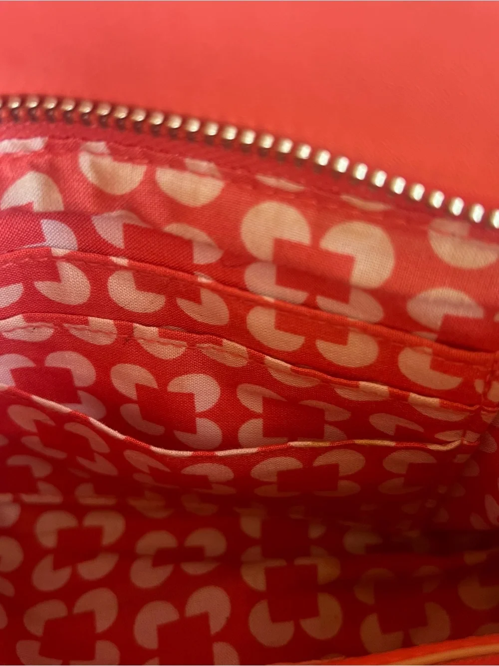 Vera Bradley Coral Faux Leather Satchel Crossbody Purse Bag